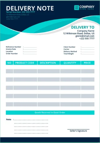 Delivery Forms